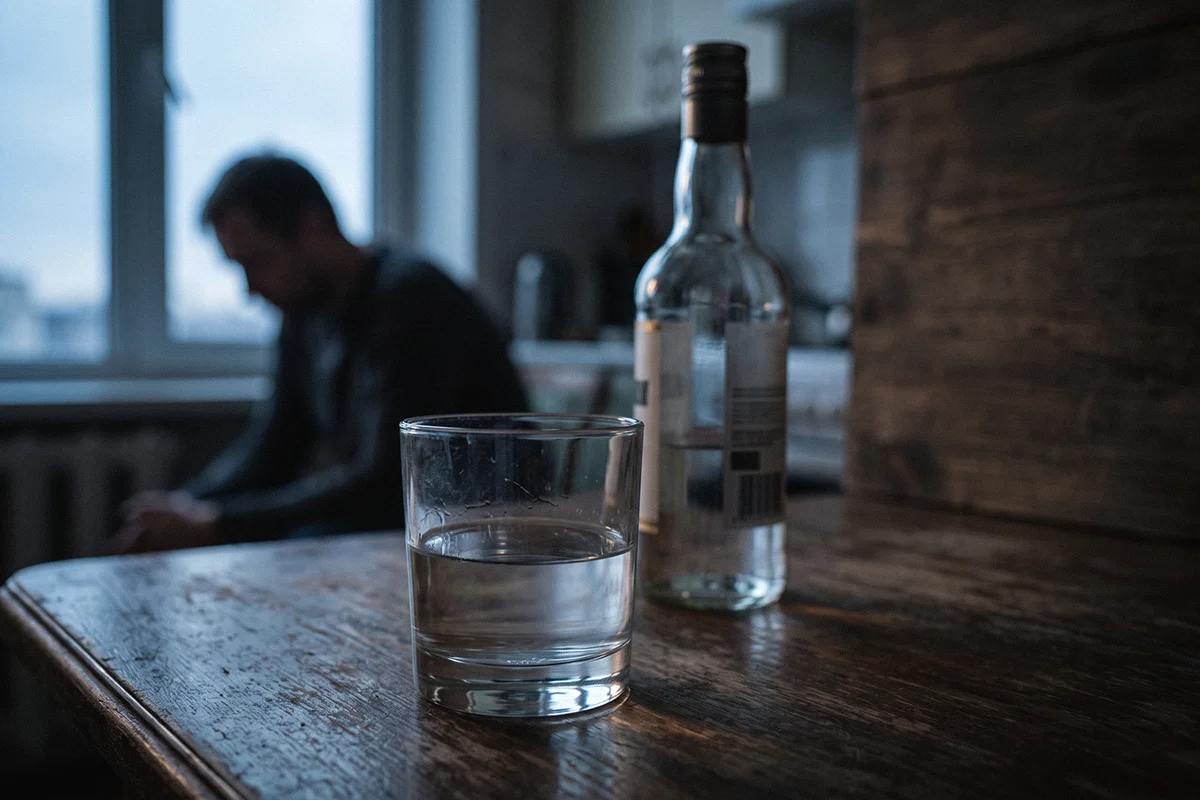 Agresja po alkoholu - zawstydzona osoba po zachowaniu przemocowym